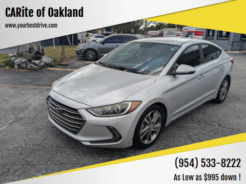 2017 Hyundai Elantra for sale at CARite of Oakland in Oakland Park FL