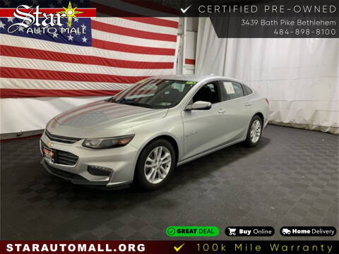 2016 Chevrolet Malibu for sale at STAR AUTO MALL 512 in Bethlehem PA