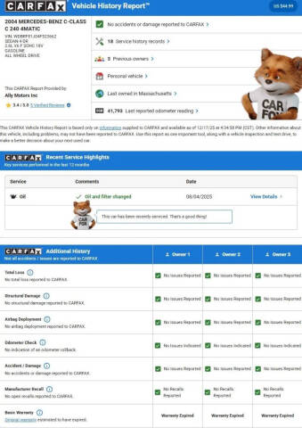 2004 Mercedes-Benz C-Class C 240 4MATIC