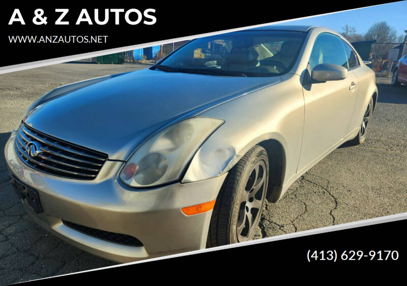 2004 Infiniti G35 for sale at A & Z AUTOS in Westfield MA