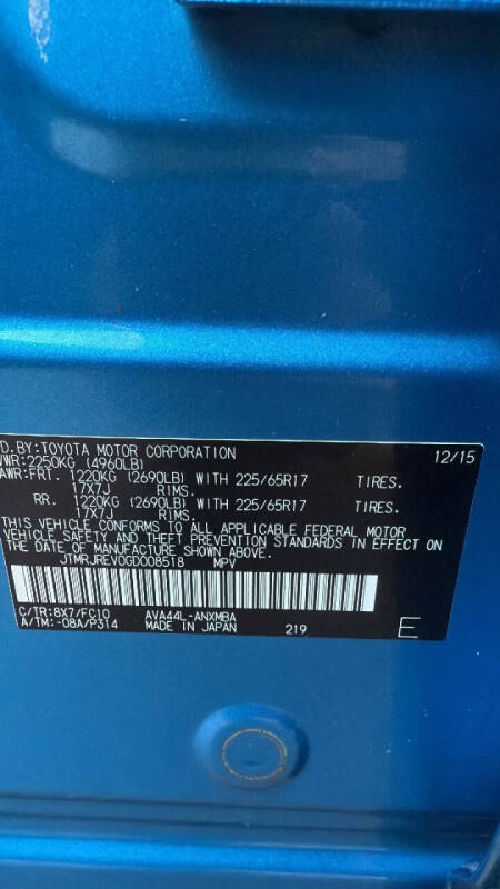 2016 Toyota RAV4 Hybrid XLE