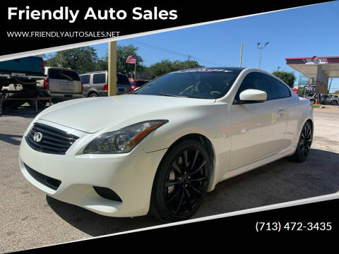 2008 Infiniti G37 for sale at Friendly Auto Sales in Pasadena TX