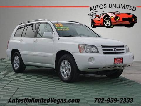 2002 Toyota Highlander for sale at Autos Unlimited in Las Vegas NV