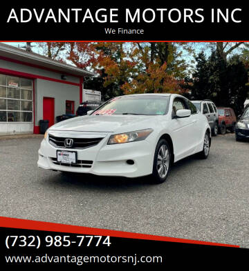 2012 Honda Accord for sale at ADVANTAGE MOTORS INC in Edison NJ