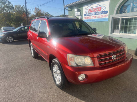 2002 Toyota Highlander for sale at Precision Automotive Group in Youngstown OH