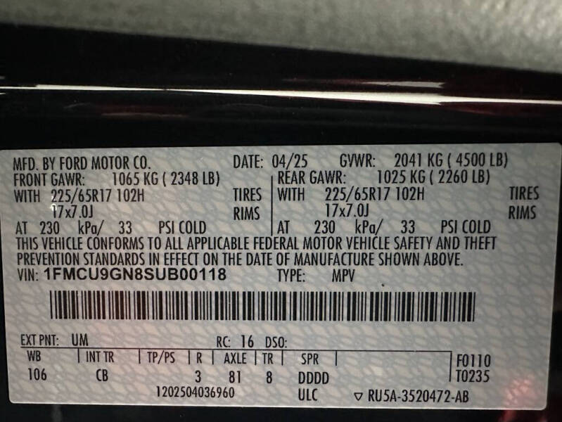 2025 Ford Escape Active