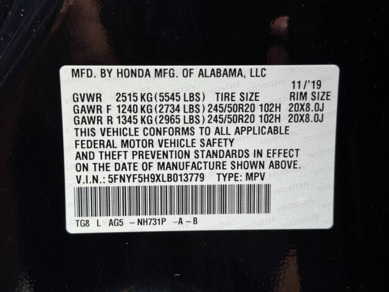 2020 Honda Pilot Touring