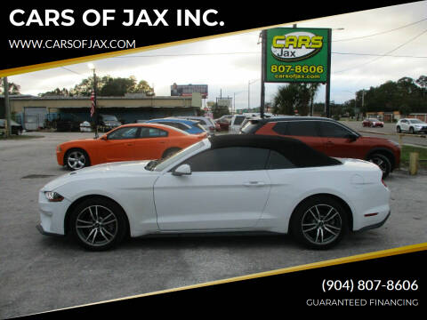2019 Ford Mustang for sale at CARS OF JAX INC. in Jacksonville FL