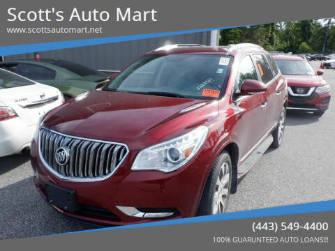 2016 Buick Enclave for sale at Scott's Auto Mart in Dundalk MD