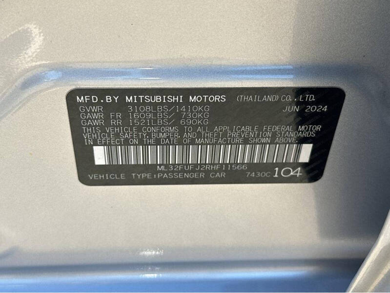 2024 Mitsubishi Mirage G4 Black Edition