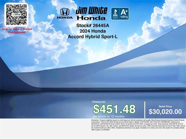 2024 Honda Accord Hybrid Sport-L