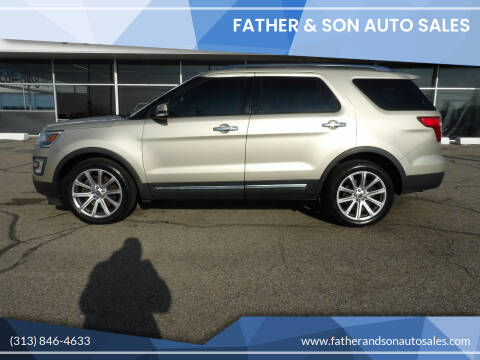 2017 Ford Explorer for sale at Father & Son Auto Sales in Dearborn MI