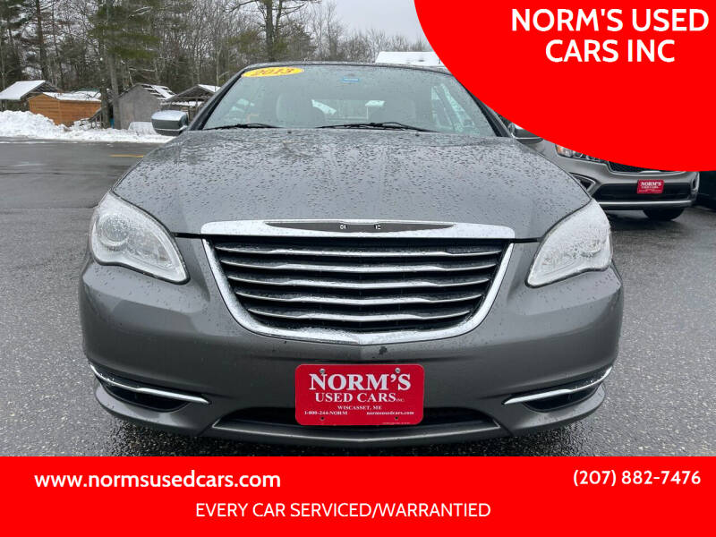 2013 Chrysler 200 Convertible for sale at NORM'S USED CARS INC in Wiscasset ME