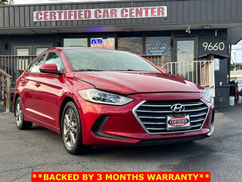 2016 Hyundai Elantra for sale at CERTIFIED CAR CENTER in Fairfax VA