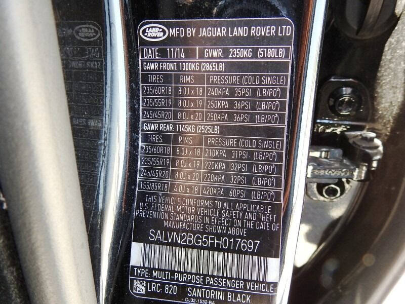 2015 Land Rover Range Rover Evoque  - $15,900