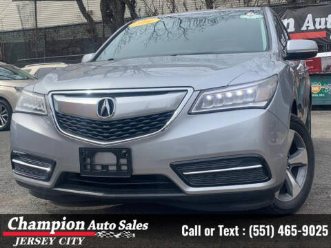 2016 Acura MDX for sale at CHAMPION AUTO SALES OF JERSEY CITY in Jersey City NJ