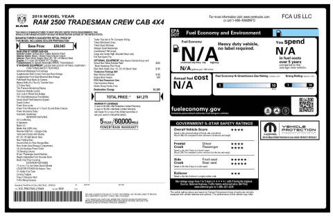 2018 RAM 2500 Tradesman