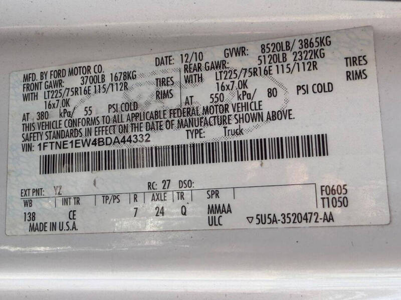 2011 Ford E-Series E-150