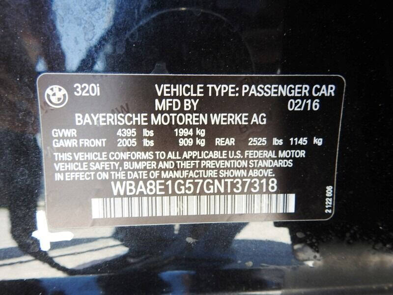 2016 BMW 3 Series  - $13,900