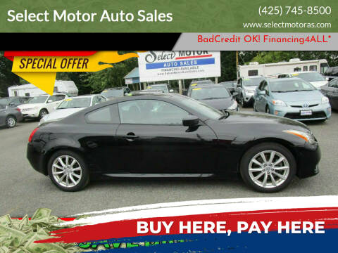 2011 Infiniti G37 Coupe for sale at Select Motor Auto Sales in Lynnwood WA