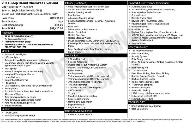 2011 Jeep Grand Cherokee Overland