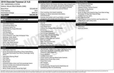 2018 Chevrolet Traverse LS