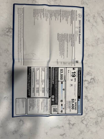 2013 Mercedes-Benz SL-Class SL 550