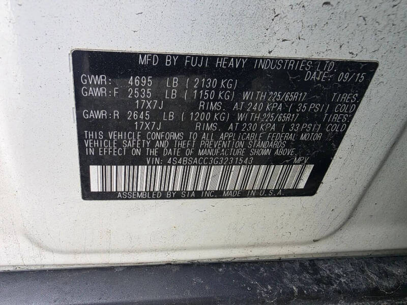 2016 Subaru Outback 2.5i Premium