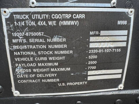 1987 AM General HMMWV