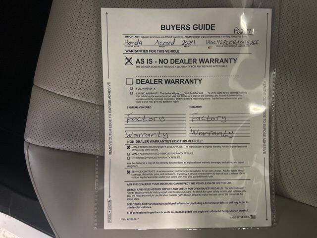 2024 Honda Accord Hybrid EX-L