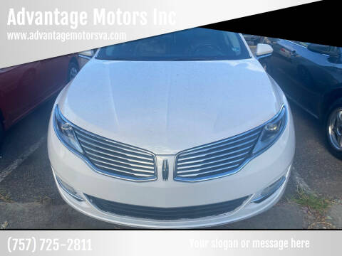 2014 Lincoln MKZ for sale at Advantage Motors Inc in Newport News VA