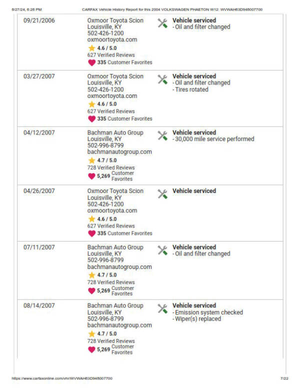2004 Volkswagen Phaeton Premiere Edition W12