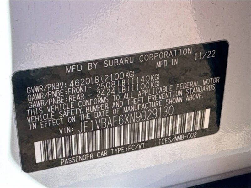 2022 Subaru WRX Premium