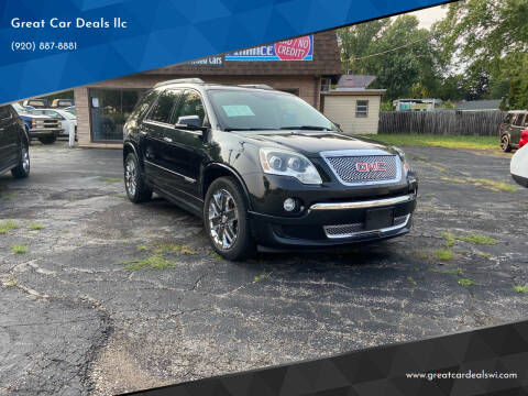 2011 GMC Acadia for sale at Great Car Deals llc in Beaver Dam WI