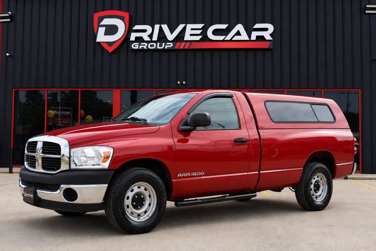 Red 2007 Dodge RAM 1500 Pickup Truck Rear-Wheel Drive Automatic