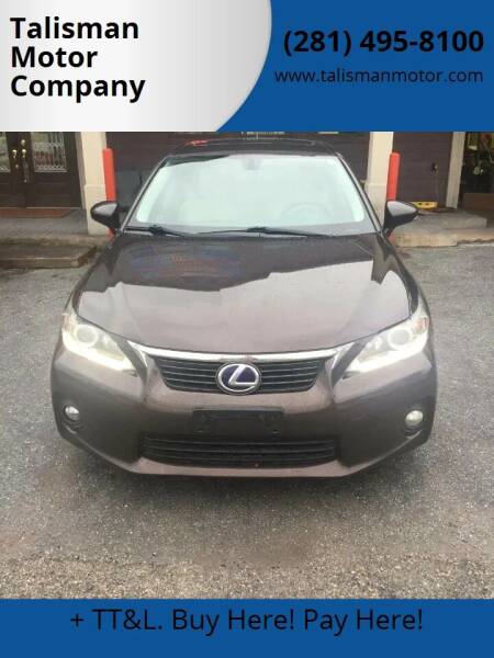 2012 Lexus CT 200h for sale at Talisman Motor Company in Houston TX