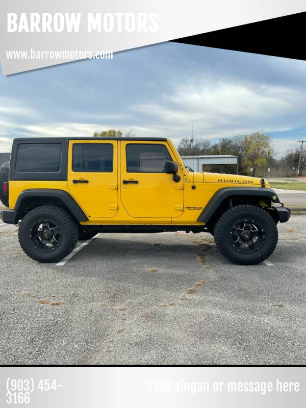 2015 Jeep Wrangler Unlimited for sale at BARROW MOTORS in Campbell TX