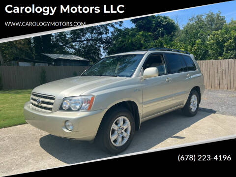 2002 Toyota Highlander for sale at Carology Motors LLC in Marietta GA
