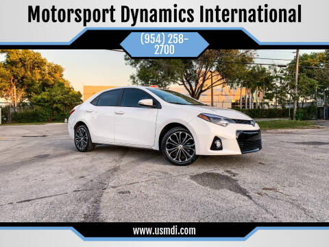 2016 Toyota Corolla for sale at Motorsport Dynamics International in Pompano Beach FL