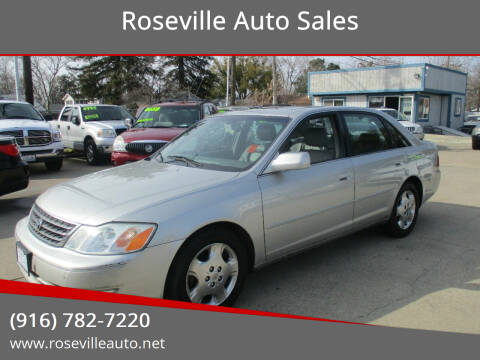 2003 Toyota Avalon for sale at Roseville Auto Sales in Roseville CA