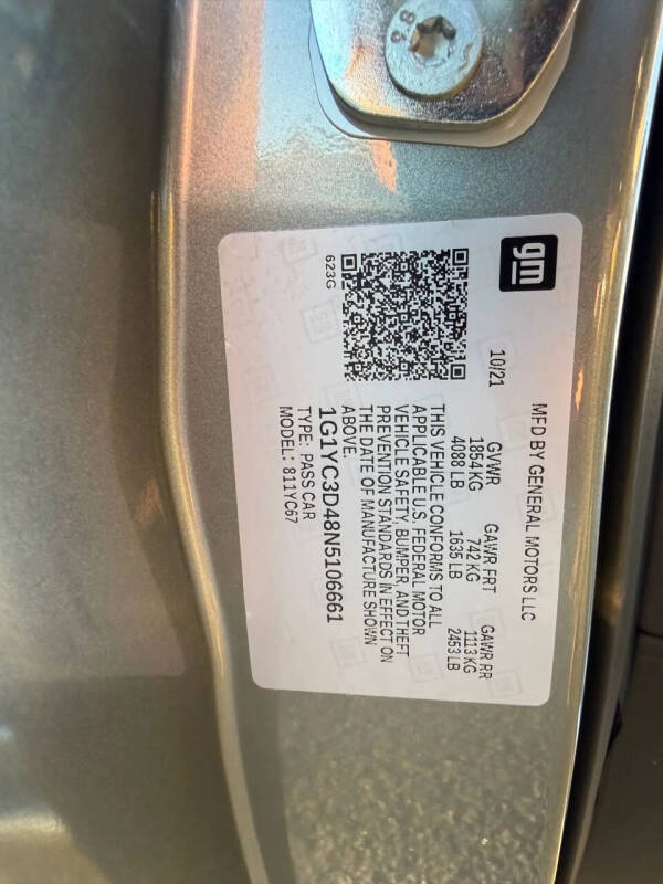 2022 Chevrolet Corvette Stingray