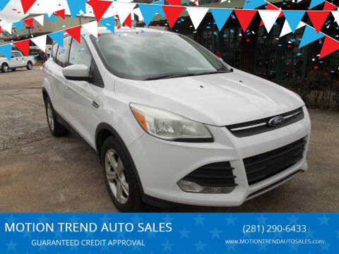 2013 Ford Escape for sale at MOTION TREND AUTO SALES in Tomball TX