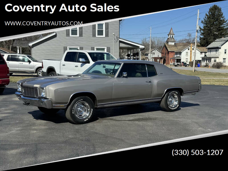 1971 Chevrolet Monte Carlo for sale at Coventry Auto Sales in New Springfield OH