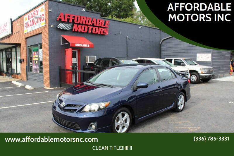 2012 Toyota Corolla for sale at AFFORDABLE MOTORS INC in Winston Salem NC