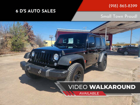 2017 Jeep Wrangler Unlimited for sale at 6 D's Auto Sales in Mannford OK