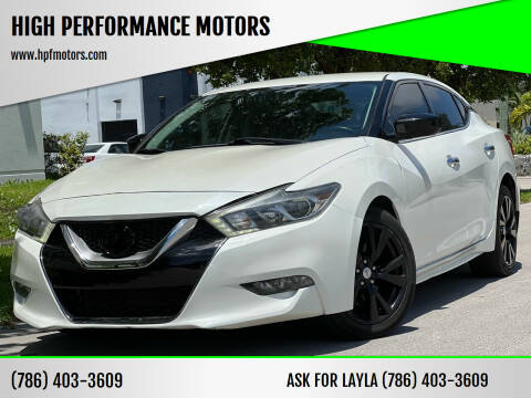 2016 Nissan Maxima for sale at HIGH PERFORMANCE MOTORS in Hollywood FL