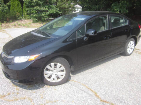 2012 Honda Civic for sale at Tewksbury Used Cars in Tewksbury MA