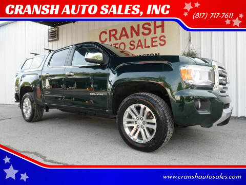 2016 GMC Canyon for sale at CRANSH AUTO SALES, INC in Arlington TX