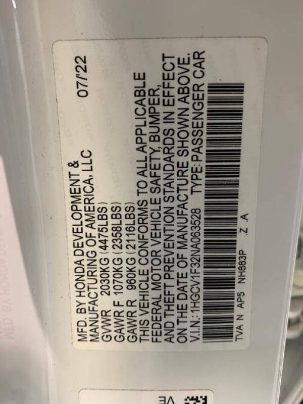 2022 Honda Accord Sport