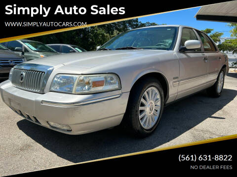 2009 Mercury Grand Marquis for sale at Simply Auto Sales in Palm Beach Gardens FL
